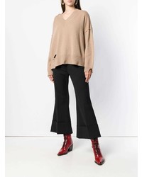 Federica Tosi Cut Detail Flared Sweater