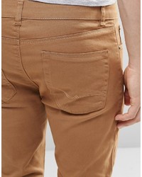 Asos Brand Super Skinny 5 Pocket Pants In Brown