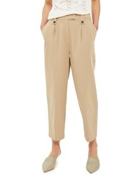 Topshop Button Tab Crop Trousers