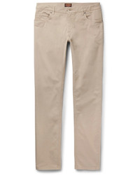 Tod's Slim Fit Stonewashed Stretch Cotton Twill Trousers