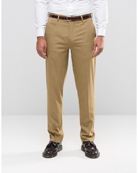 Asos Slim Smart Pants In Brown
