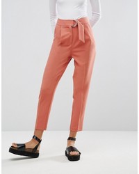 Asos Tailored Peg Pants With D Ring Detail