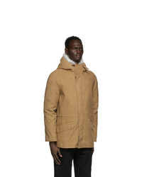 Yves Salomon Army Brown Down And Fur Jacket