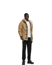 Yves Salomon Army Brown Down And Fur Jacket