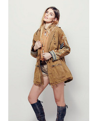 Free People Golden Quills Military Parka By