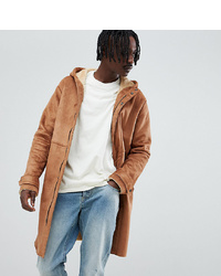 The New County Longline Coat In Faux Shearling