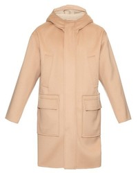 Valentino Shearling Lined Hood Double Faced Wool Parka