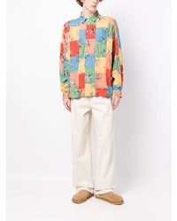 Bode Patchwork Style Long Sleeve Shirt