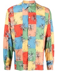 Bode Patchwork Style Long Sleeve Shirt