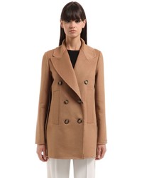 Sportmax Double Breasted Wool Angora Peacoat