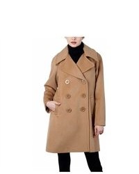 Phistic Double Breasted Wool Blend Pea Coat