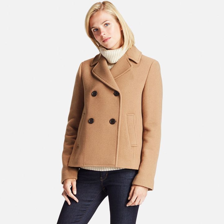 Uniqlo Wool Blend Pea Coat, $129 | Uniqlo | Lookastic