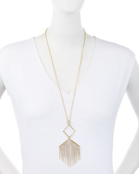 Alexis Bittar Graduated Crystal Fringe Pendant Necklace