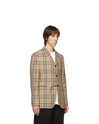 Burberry Beige Wool Tailored Blazer