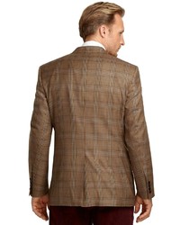 Brooks Brothers Madison Fit Plaid Deco Saxxon Wool Sport Coat