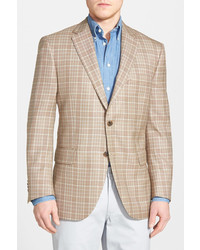 Peter Millar Flynn Classic Fit Plaid Wool Silk Sport Coat