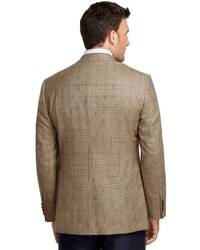 Brooks Brothers Madison Fit Brown Check With Red Deco Sport Coat