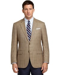 Brooks Brothers Madison Fit Brown Check With Red Deco Sport Coat