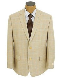 Michael Kors New Michl Kors Gold Tan Plaid Wool Blend Sport Coat Jacket