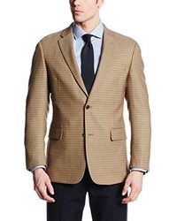Tommy Hilfiger Riley Tan Check Two Button Side Vent Sport Coat