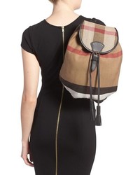 Burberry Chiltern Check Print Canvas Backpack