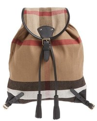 Burberry Chiltern Check Print Canvas Backpack
