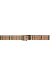 Burberry Beige E Canvas Vintage Check Belt