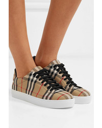 Burberry Checked Canvas Sneakers