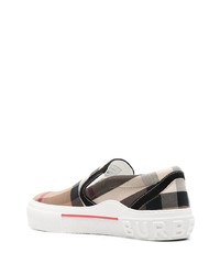 Burberry Checked Slip On Sneakers