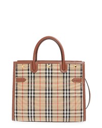 Burberry Large Title Leather Canvas Bag