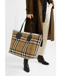 Burberry Med Checked Canvas Tote