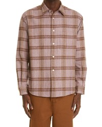 F-LAGSTUF-F Check Cotton Flannel Button Up Shirt