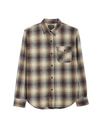 Beams Plus Guide Herringbone Check Cotton Flannel Shirt