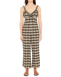 Faithfull The Brand Cancun Plaid Jumpsuit