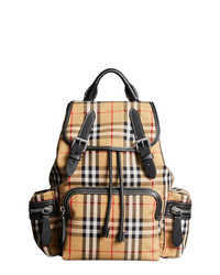 Burberry The Medium Rucksack In Vintage Check Cotton Canvas 