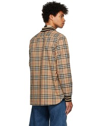 Burberry Beige Checked Shirt