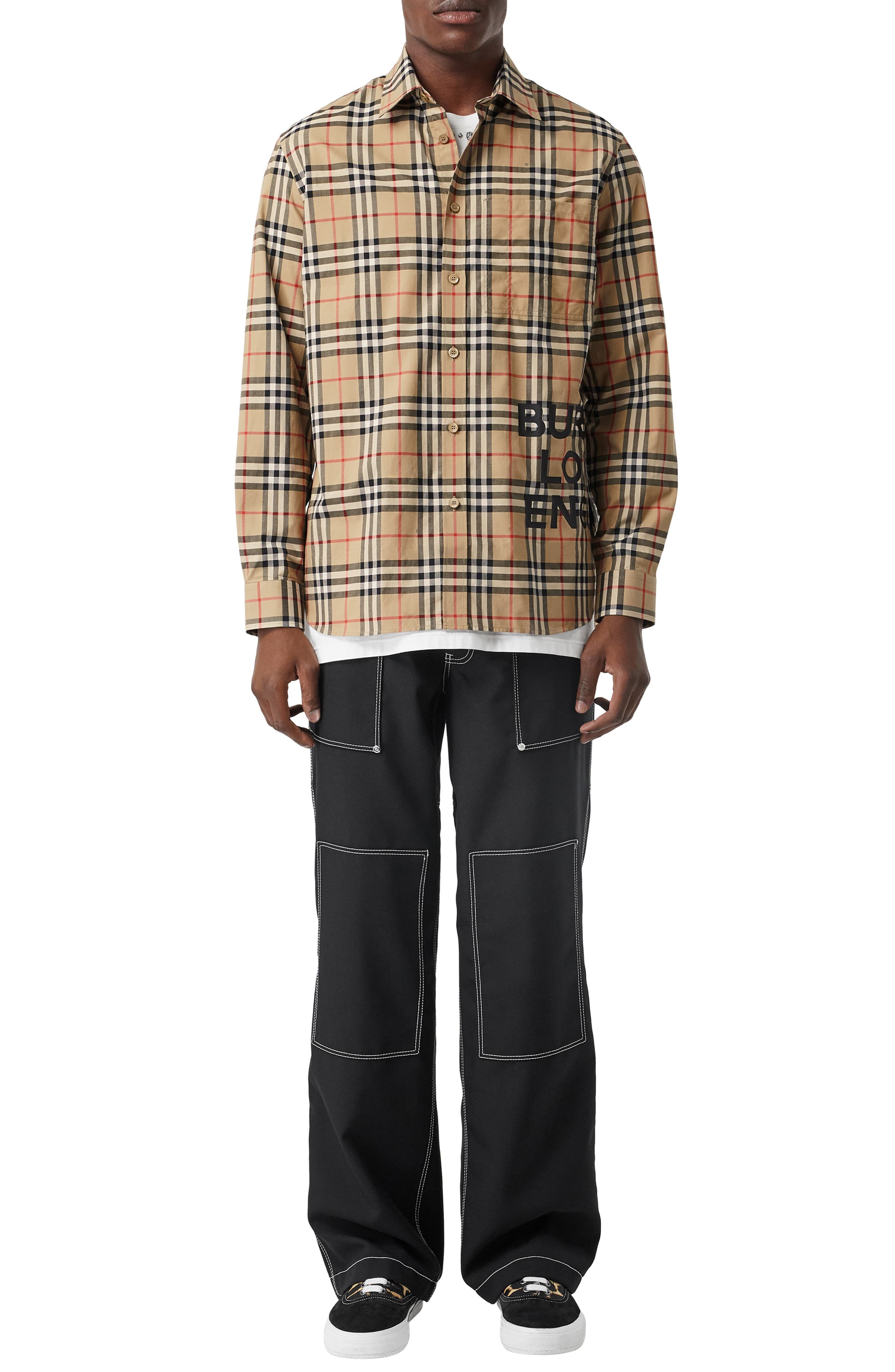 burberry check print shirt