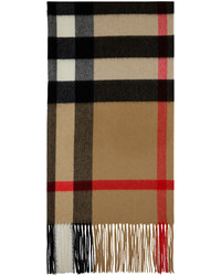Burberry Beige Oversized Check Scarf