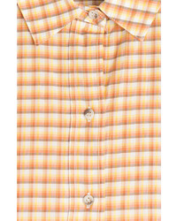 MiH Jeans M I H Cotton Blend Check Button Down