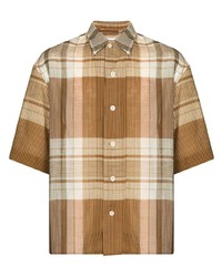 Lemaire Check Pattern Short Sleeve Shirt