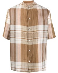 Lemaire Checked Print Short Sleeve Shirt