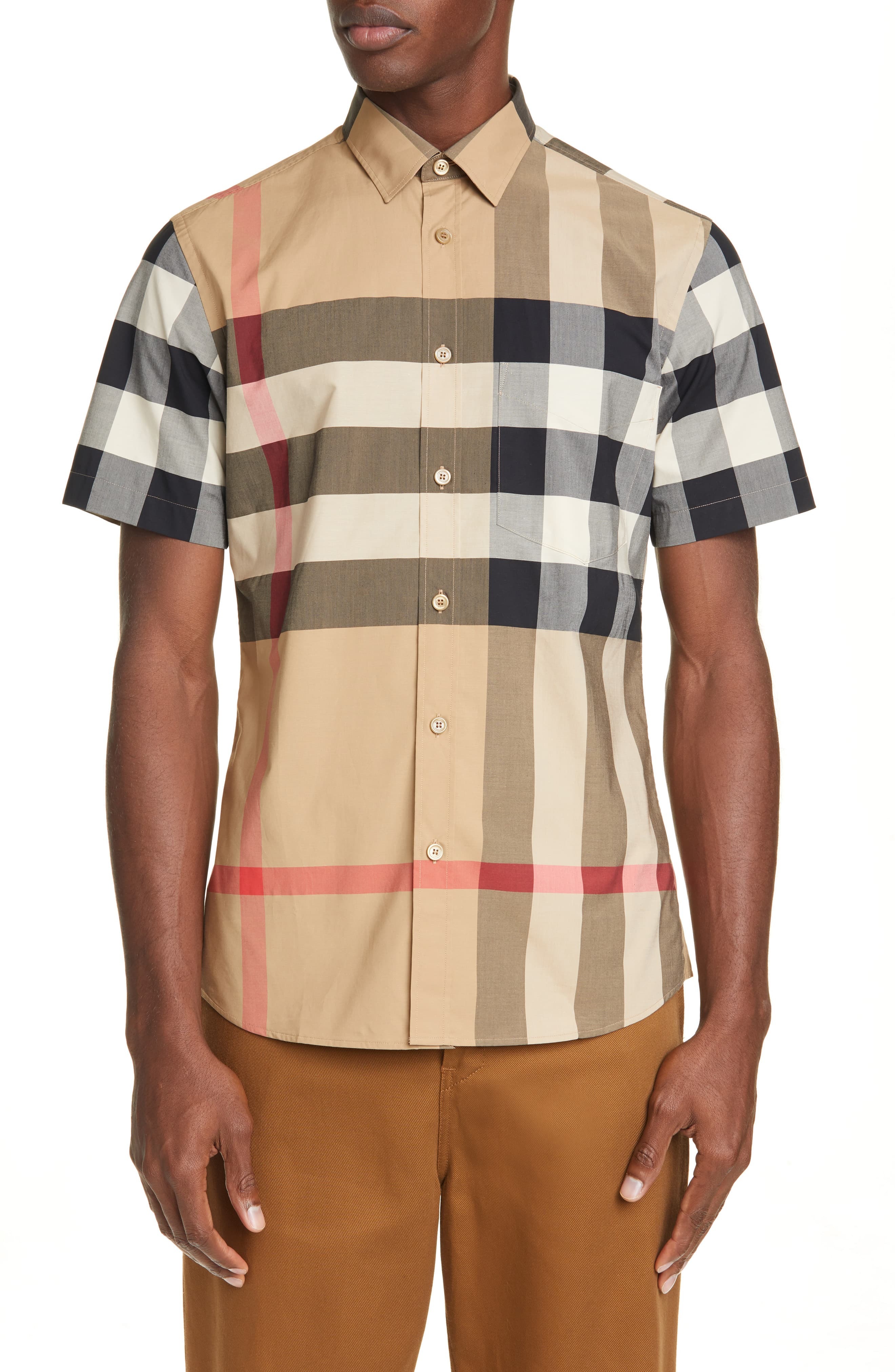 Burberry Somerton Plaid Button Up Shirt, $650 | Nordstrom | Lookastic