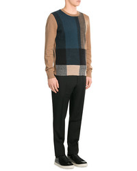 Burberry Brit Checked Pullover With Cotton And Cashmere