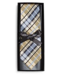 Saks Fifth Avenue Plaid Silk Tie Gift Box