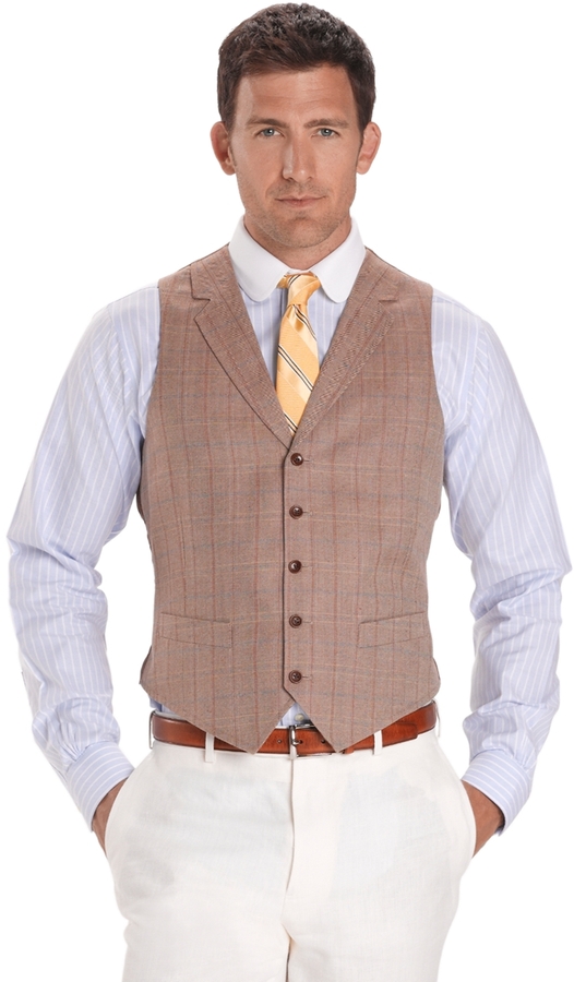 Brooks Brothers Multi Deco Herringbone Vest | Where to buy & how