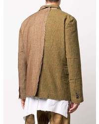 Uma Wang Contrasting Panel Wool Blazer