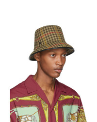 Gucci Beige Plaid Bucket Hat