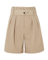By Malene Birger Waoi Belted Pleated Canvas Shorts