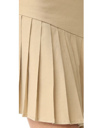 Sea Asymmetrical Pleated Skirt