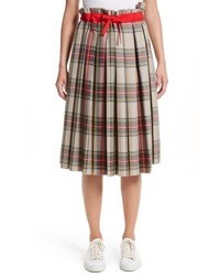 Sofie D'hoore Pleated Technical Gabardine Skirt